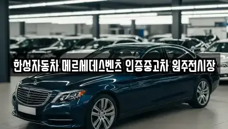 한성자동차 메르세데스벤츠 인증중고차 원주전시장