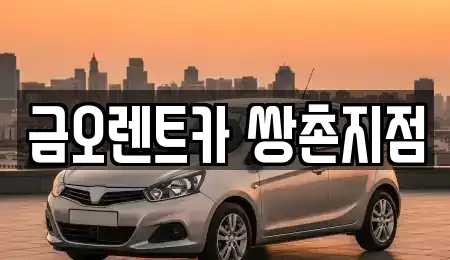 장기렌트카 업체 가이드 19곳 (광주 서구 치평동)