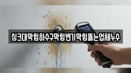 싱크대막힘하수구막힘변기막힘뚫는업체누수