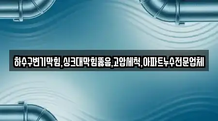 하수구변기막힘,싱크대막힘뚫음,고압세척,아파트누수전문업체