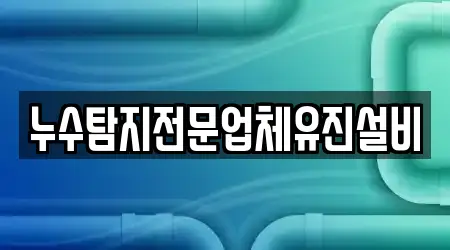 누수탐지전문업체유진설비