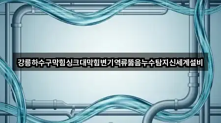 강릉하수구막힘싱크대막힘변기역류뚫음누수탐지신세계설비