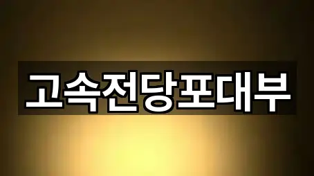 고속전당포대부