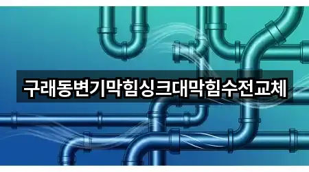 구래동변기막힘싱크대막힘수전교체
