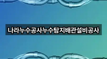 나라누수공사누수탐지배관설비공사