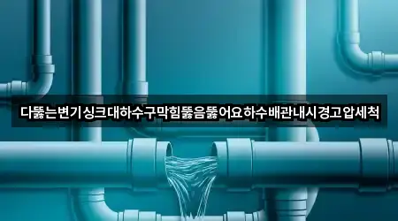 다뚫는변기싱크대하수구막힘뚫음뚫어요하수배관내시경고압세척