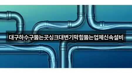 대구하수구뚫는곳싱크대변기막힘뚫는업체신속설비