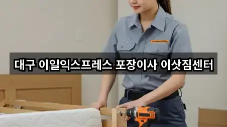 대구 이일익스프레스 포장이사 이삿짐센터