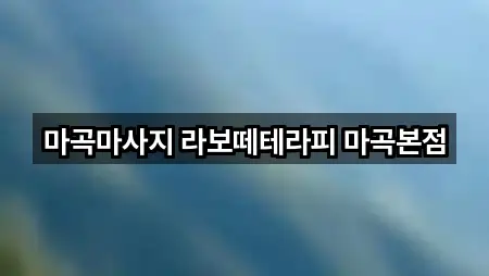 마곡마사지 라보떼테라피 마곡본점