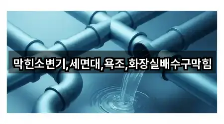 막힌소변기,세면대,욕조,화장실배수구막힘