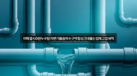 미해결시0원누수탐지변기뚫음하수구막힘싱크대뚫는업체고압세척