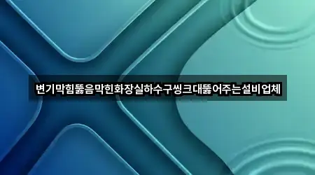 변기막힘뚫음막힌화장실하수구씽크대뚫어주는설비업체