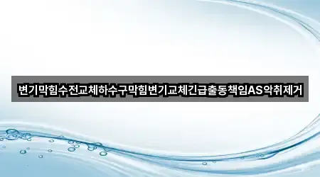 변기막힘수전교체하수구막힘변기교체긴급출동책임AS악취제거