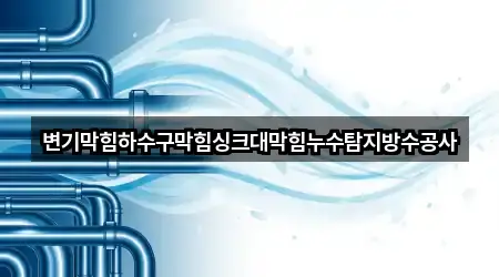 변기막힘하수구막힘싱크대막힘누수탐지방수공사