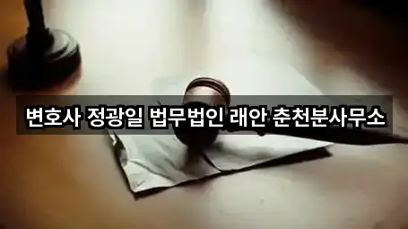 변호사 정광일 법무법인 래안 춘천분사무소