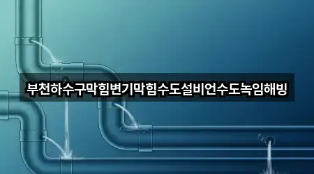 부천하수구막힘변기막힘수도설비언수도녹임해빙