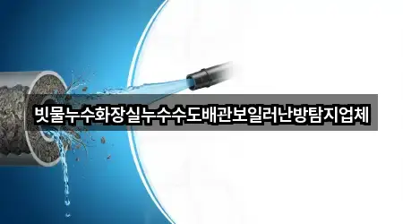빗물누수화장실누수수도배관보일러난방탐지업체