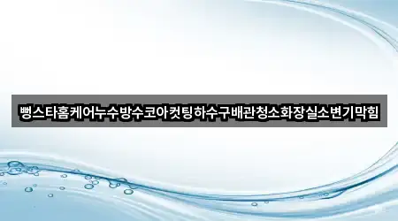 뻥스타홈케어누수방수코아컷팅하수구배관청소화장실소변기막힘