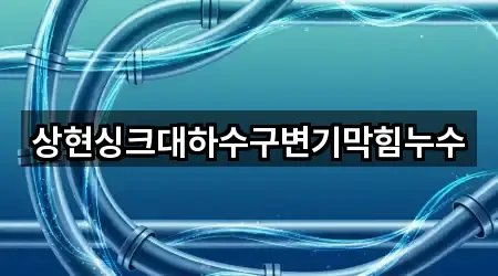 상현싱크대하수구변기막힘누수