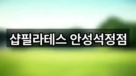 샵필라테스 안성석정점