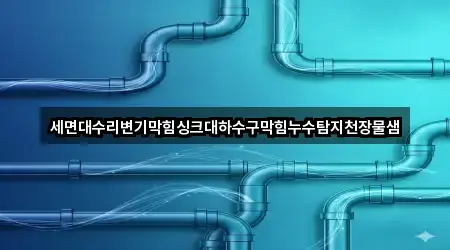 세면대수리변기막힘싱크대하수구막힘누수탐지천장물샘
