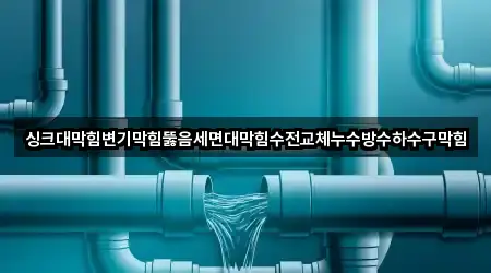 싱크대막힘변기막힘뚫음세면대막힘수전교체누수방수하수구막힘