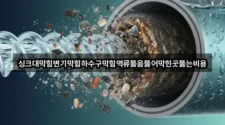 싱크대막힘변기막힘하수구막힘역류뚫음뚫어막힌곳뚫는비용
