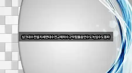 싱크대수전설치세면대수전교체하수구막힘뚫음언수도녹임수도동파