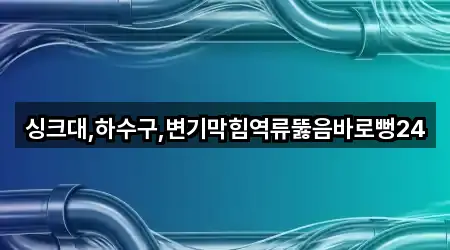 싱크대,하수구,변기막힘역류뚫음바로뻥24