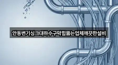 안동변기싱크대하수구막힘뚫는업체깨끗한설비