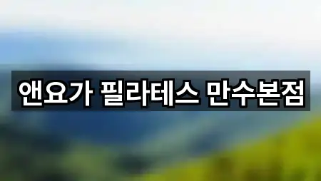 앤요가 필라테스 만수본점