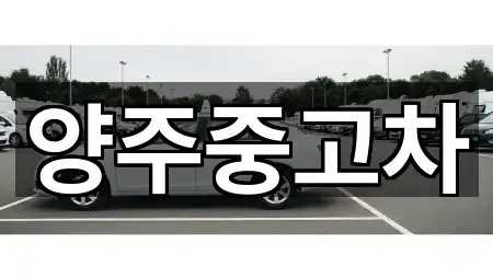 지금 주변의 덕계동 중고차 5곳