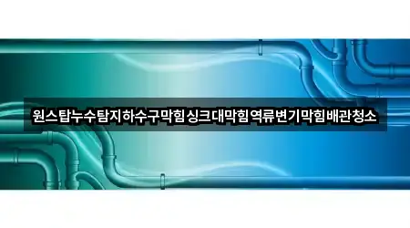원스탑누수탐지하수구막힘싱크대막힘역류변기막힘배관청소