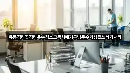 유품정리집정리특수청소고독사폐가구방문수거생활쓰레기처리