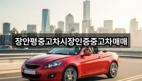 장안평중고차시장인증중고차매매