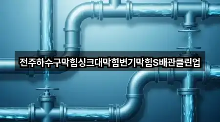 전주하수구막힘싱크대막힘변기막힘S배관클린업