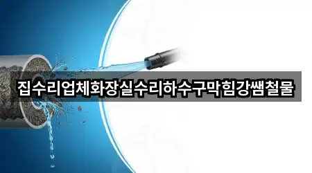 집수리업체화장실수리하수구막힘강쌤철물