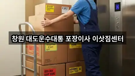 창원 대도운수대통 포장이사 이삿짐센터