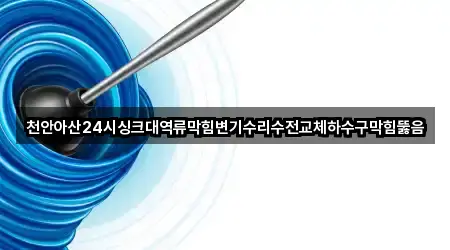 천안아산24시싱크대역류막힘변기수리수전교체하수구막힘뚫음