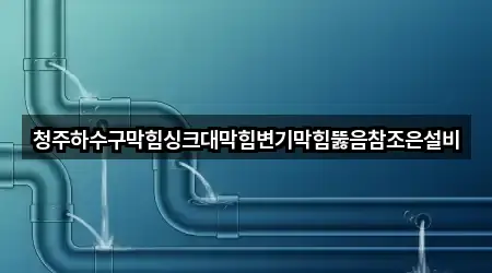 즉시 확인: 충청북도 청주 청원구 오창읍 하수구뚫음 5곳