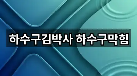 하수구김박사 하수구막힘