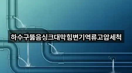 하수구뚫음싱크대막힘변기역류고압세척