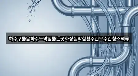 하수구뚫음하수도막힘뚫는곳화장실막힘횡주관오수관청소역류