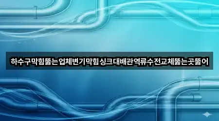 하수구막힘뚫는업체변기막힘싱크대배관역류수전교체뚫는곳뚫어