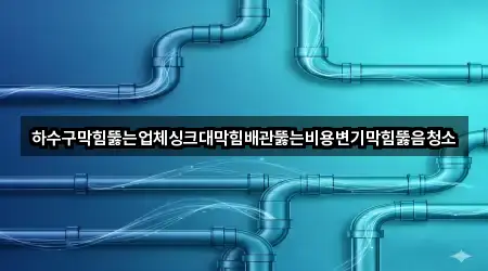 하수구막힘뚫는업체싱크대막힘배관뚫는비용변기막힘뚫음청소