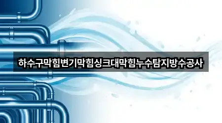 하수구막힘변기막힘싱크대막힘누수탐지방수공사