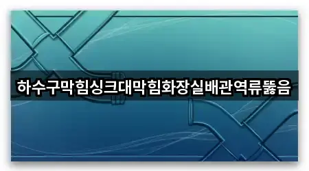 하수구막힘싱크대막힘화장실배관역류뚫음
