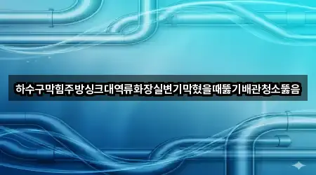 하수구막힘주방싱크대역류화장실변기막혔을때뚫기배관청소뚫음