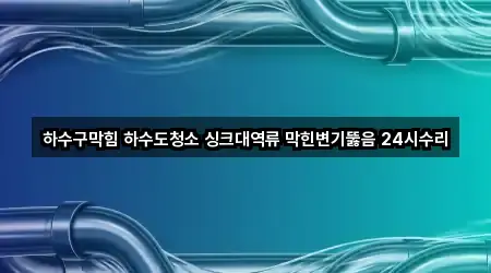 바로 출발: 고양시 현천동 변기뚫음 3곳