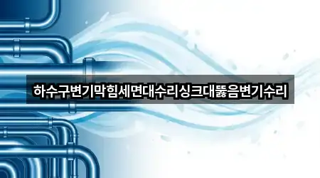 하수구변기막힘세면대수리싱크대뚫음변기수리